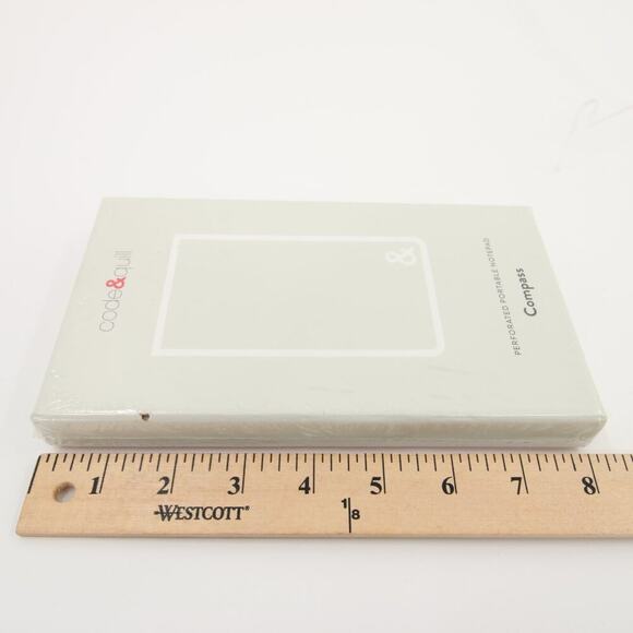 Code & Quill Gray Compass Perforated Portable Notepad Hardcover Journal - Picture 4 of 7